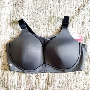 Livi Lane Bryant Gray Wireless Sports Bra Medium Impact 42DD New With Tags